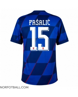 Billige Fotballdrakt Kroatia Mario Pasalic #15 Replika Bortedrakt EM 2024 Kortermet